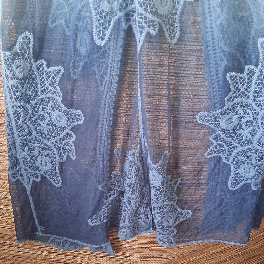 Boho Lace Kimono – Ombre Blue Fade & Romantic Lace - Picture 8 of 10